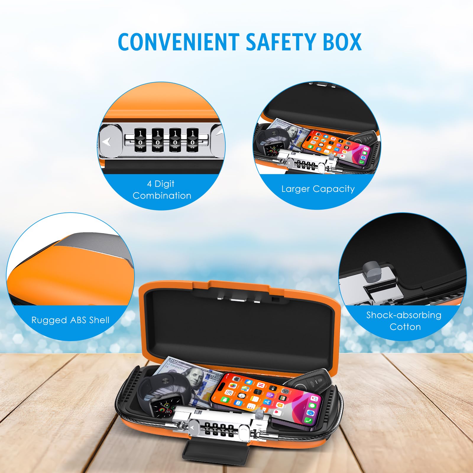 Coffre-fort portable avec serr - Chain Lock Combination avis et prix